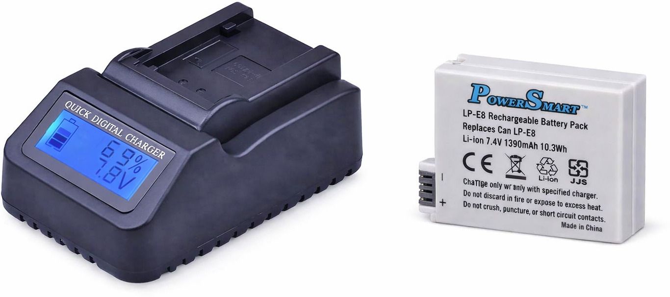 Power Smart Battery and LCD Multifunction Charger For LP-E8 Canon Camera Battery Charger-image-21