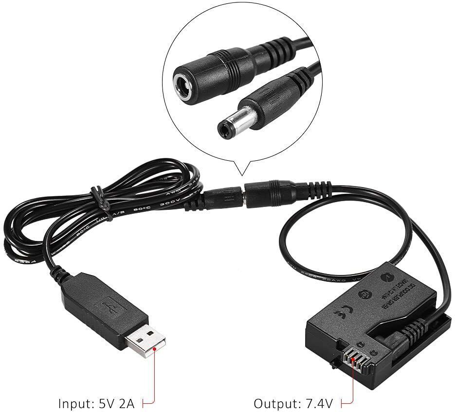 Dijiiplus DR-E8 LP-E8 LPE8 Dummy Battery + 5V-8.4V USB Driver Cable ACK-E8 Camera Camera Battery Charger-image-10