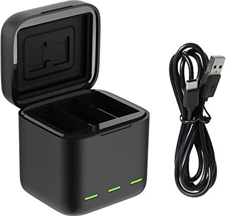 Picmaa Gopro Triple battery charger with type cable for hero 9/10/11/12Camera Battery Charger-image-12