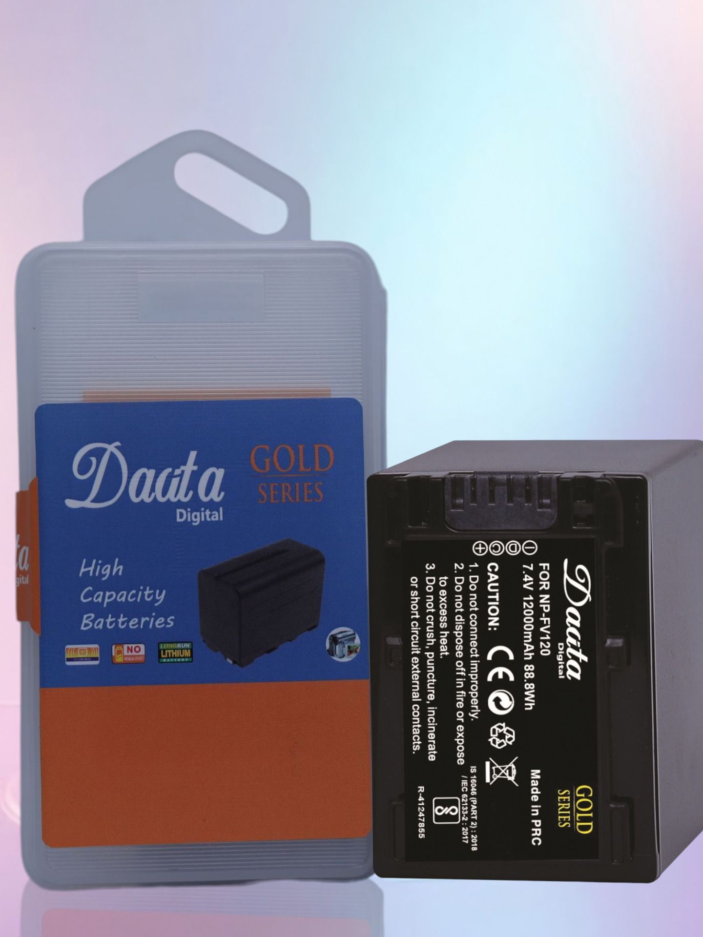 DAATA Digital NP-FV120 GOLD 12000mah Battery (for sony) Camera Battery Charger-image-29