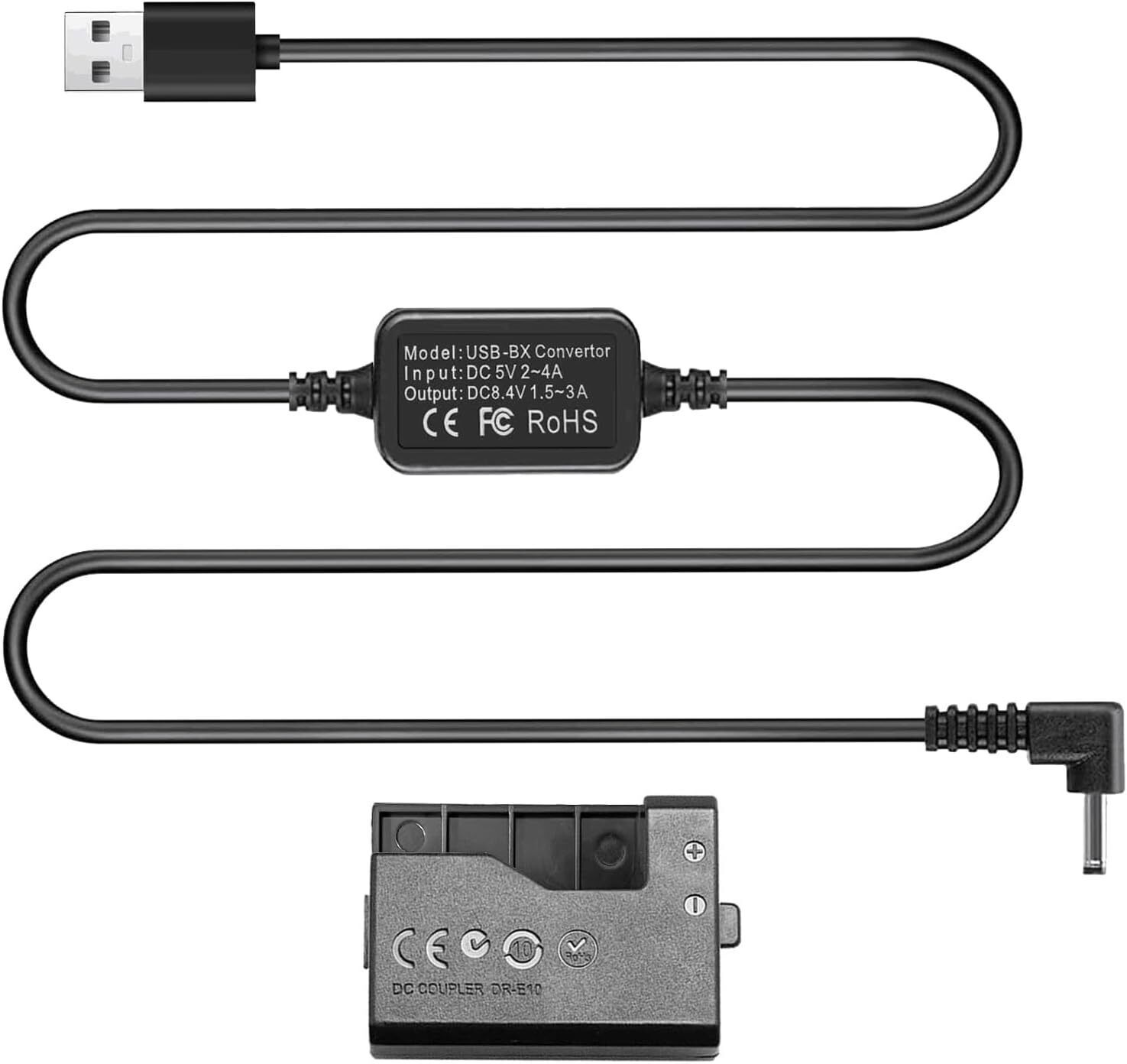DIGICLIMBER LP-E10 Dummy Battery USB Power Cord ACK-E10 Power Supply DR-E10 DC Coupler Kit Camera Battery Charger-image-45