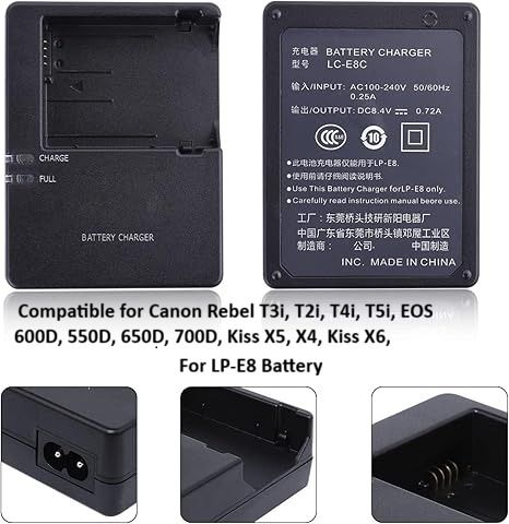 Skywalk Battery Charger for Canon LP-E8 Battery Camera Battery Charger-image-8