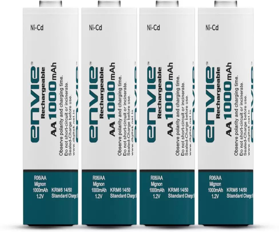 Envie 1000mah Ni-CD AA Rechargeable Batteries, Low Self Discharge (Pack of 4)Camera Battery Charger-image-6