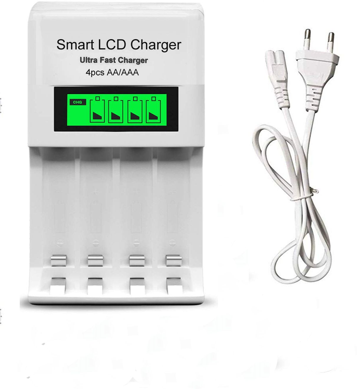 Amabu Smart LCD Cell Charger Ultra Fast for AA and AAA Ni-mh Rechargeable BatteriesCamera Battery Charger-picture-37