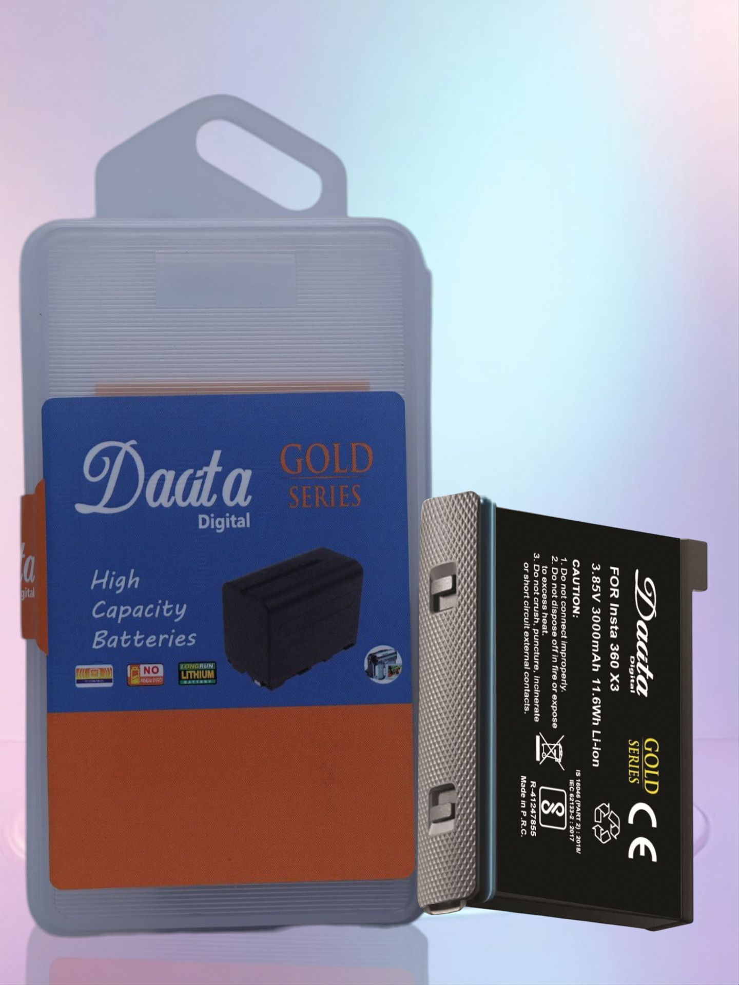 DAATA Digital Insta 360x3 GOLD 3000mah Battery Camera Battery Charger-image-12