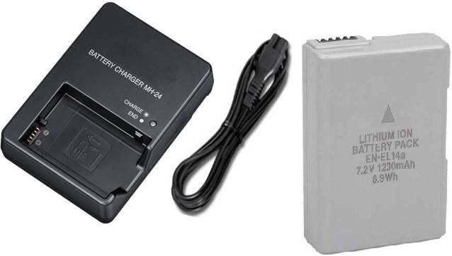 Dijiiplus MH-24 Camera charger with EL-14 battery and cable Camera Battery Charger-image-46