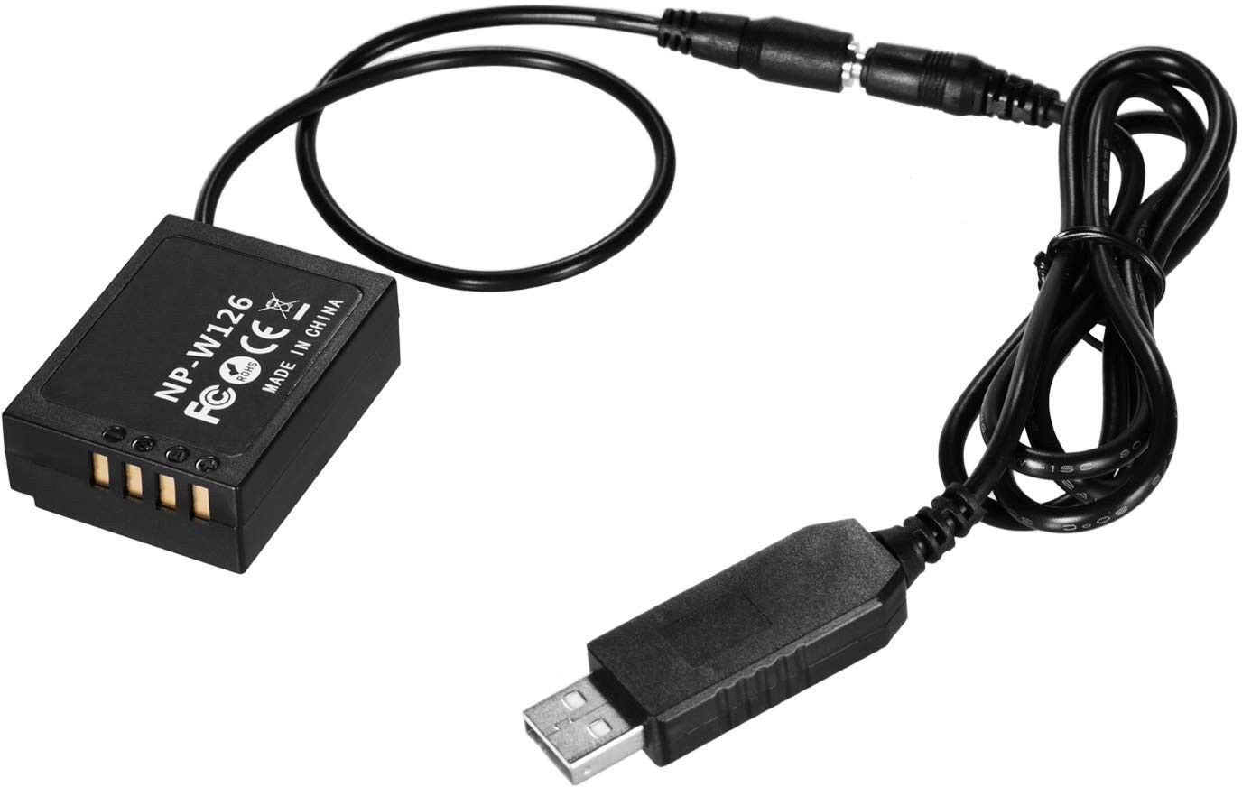 Lamkoti NP-W126 Dummy Battery DC power cable Adapter for Fuji cameraCamera Battery Charger-image-11