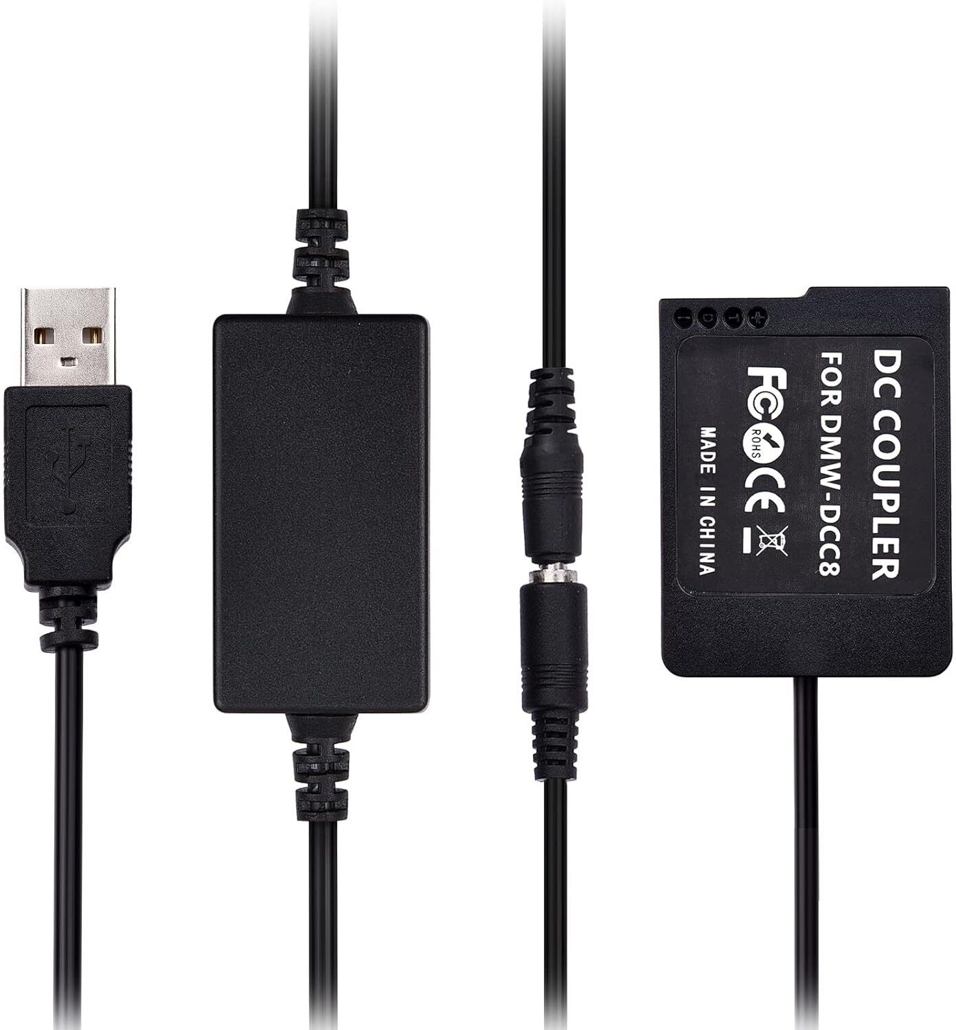 DIGICLAMBO DMW-BLC12 Dummy Battery with 5V 2A USB Cable for DCC8 USBCamera Battery Charger-image-44