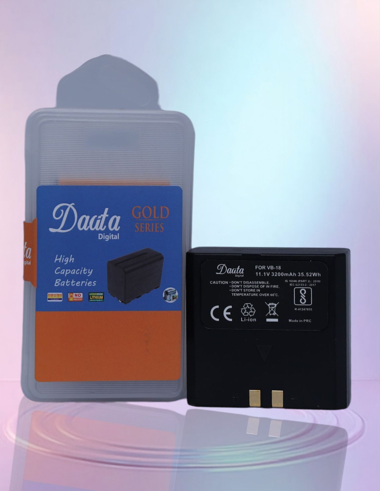 DAATA Digital VB-18 Battery for V-850/V-860/V-860II Flash Battery Camera Battery Charger-image-3