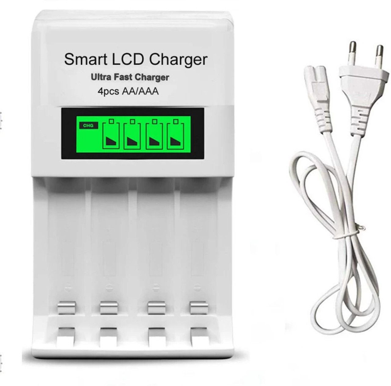 Camstuffs Smart LCD AA/AAA Battery Charger 4 Slot Ni-MH Rechargeable Cell Charger Camera Battery Charger-image-36