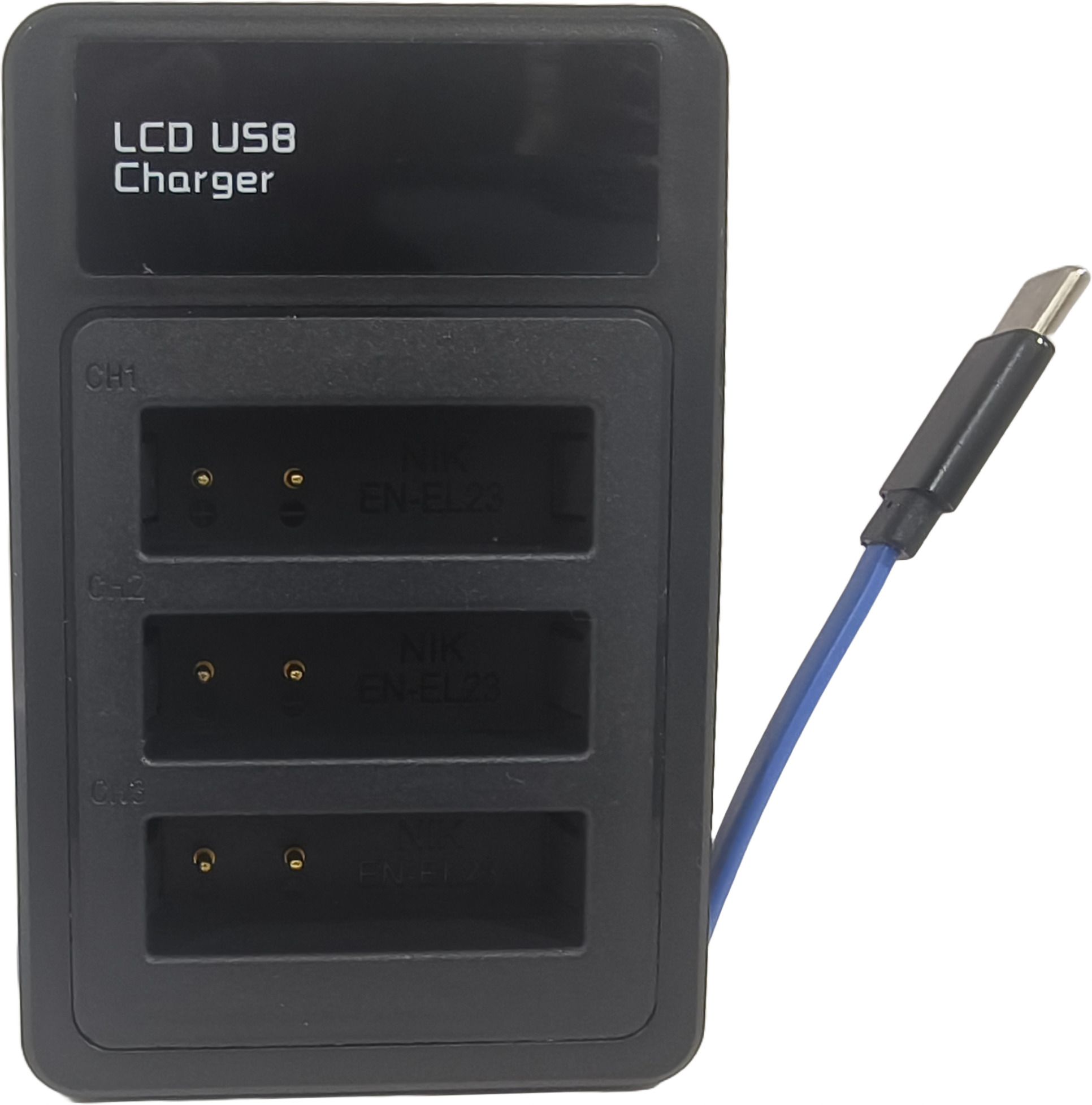Power Smart EN-EL23 LCD Triple USB Battery Charger Compatible with Nikon Coolpix B700, P900 Camera Battery Charger-image-38