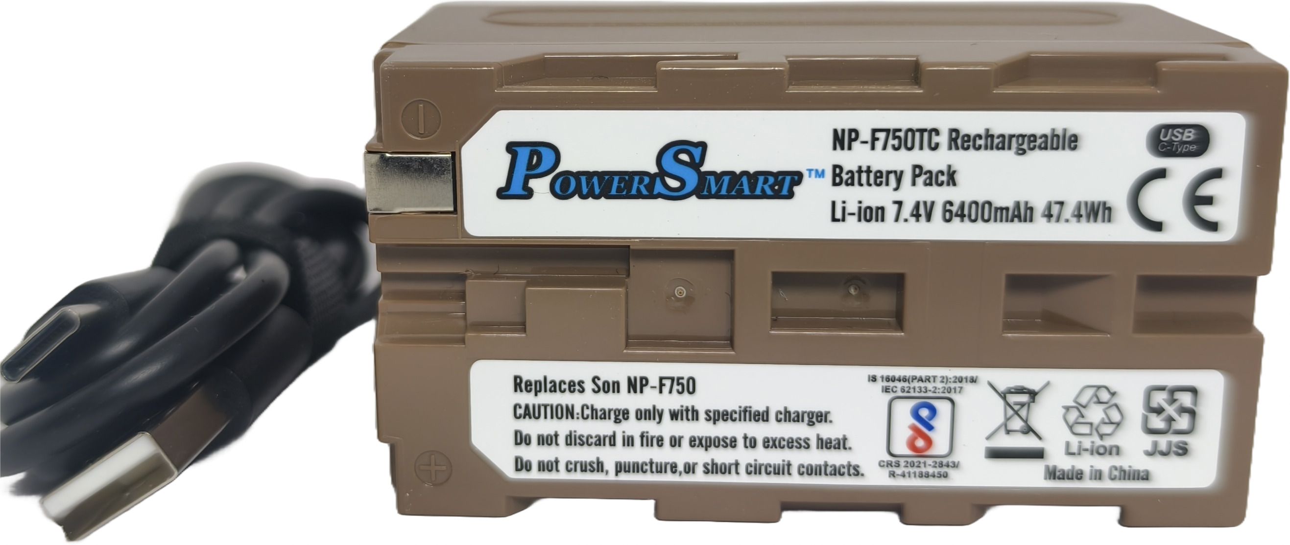 Power Smart NP-F750TC Batteries 6400mAh 2.9H Full Charge with USB C Port/Cable, Rechargeable Camera Battery Charger-image-47