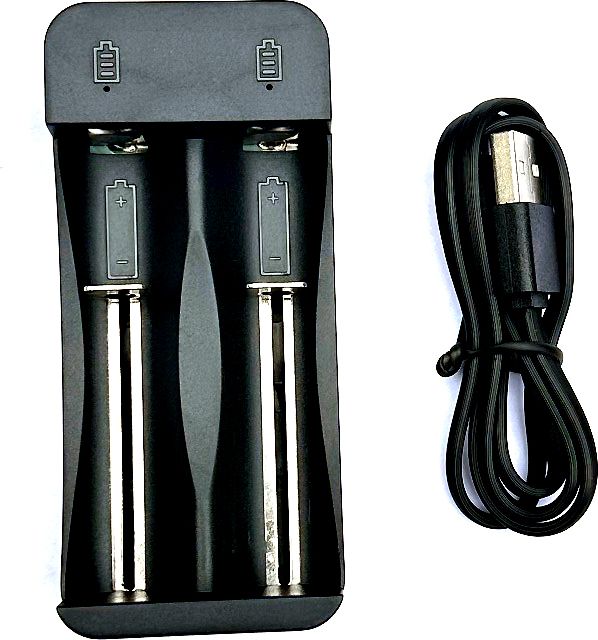 Schrodinger 90082 Dual Battery Charger USB 3.7V Li-ion 18650/16340/26650 and othersCamera Battery Charger