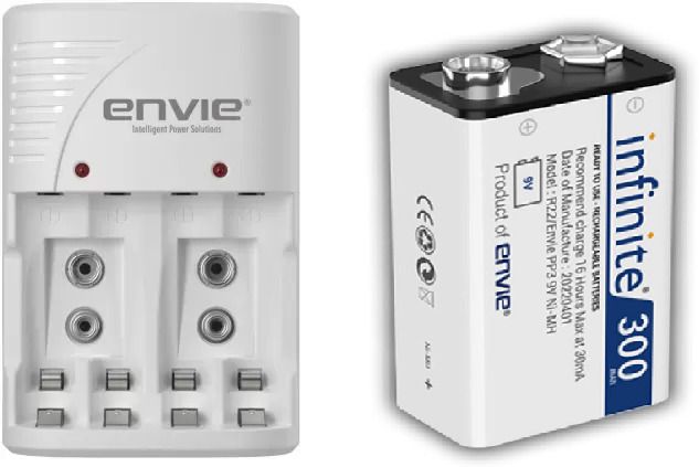 Envie 9V 300Mah Rechargeable Battery with ECR30 Nexa Camera Battery Charger-image-8