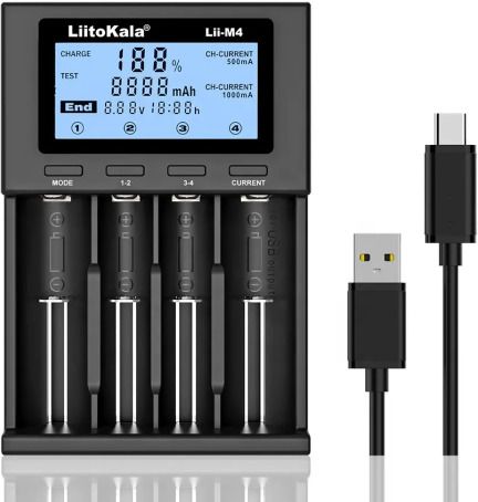 METAPOD LiitoKala Lii-M4 Smart Universal LCD Battery Charger for Camera Battery Charger-image-29