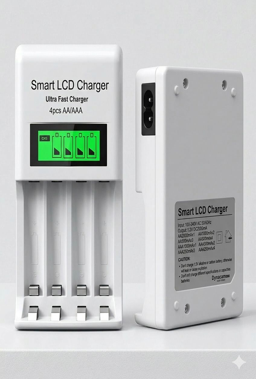 Camstuffs AA Cell Charging Rechargeable Battery LCD Fast Charger Camera Battery Charger-image-31