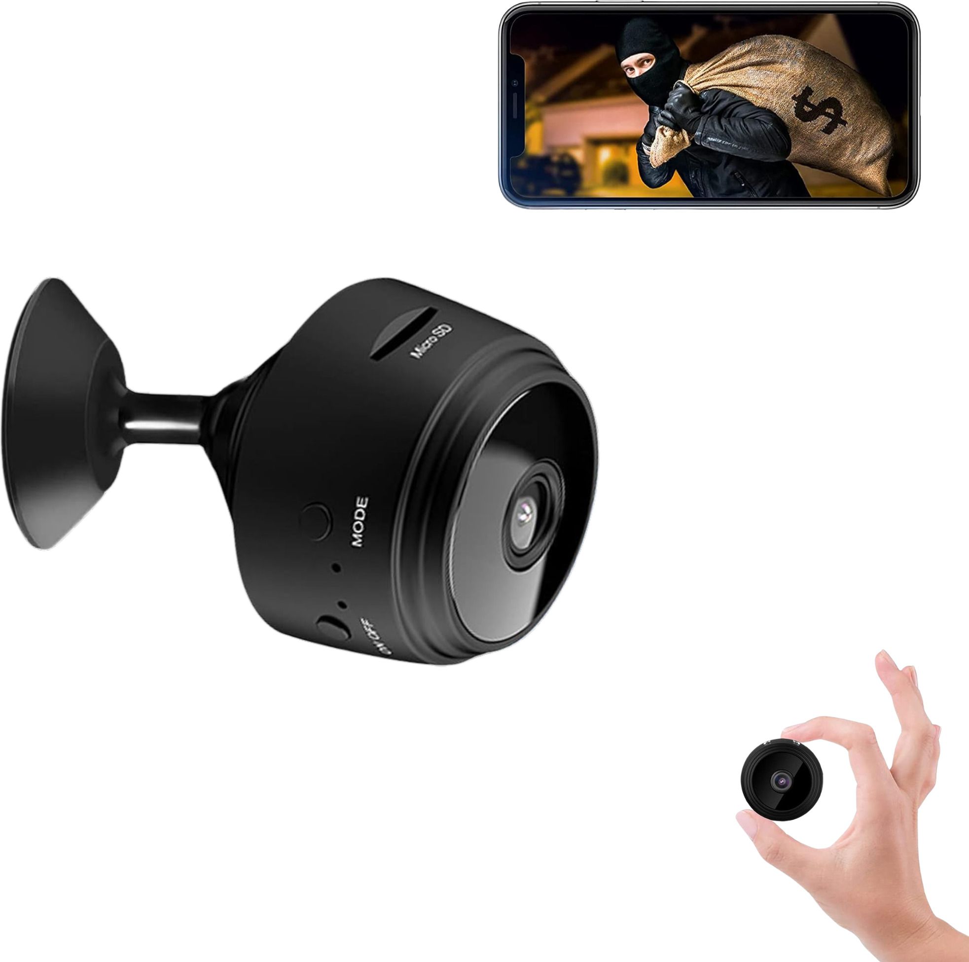 Drumstone Wireless Smart WiFi Security Camera – HD View, Night Mode & App Control Anywhere Camera Eyecup-image-9
