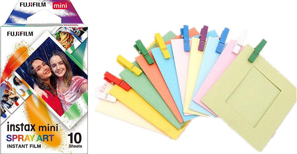 FUJIFILM Instax Mini Spray Art 10x1 Film With Simple Hanging Paper Photo Bunting Film Roll-image-48