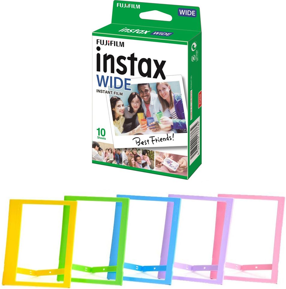 FUJIFILM Instax wide 10X1 Instant Film With 5 Plastic Colored frames for Instax Wide Film Roll-picture-28