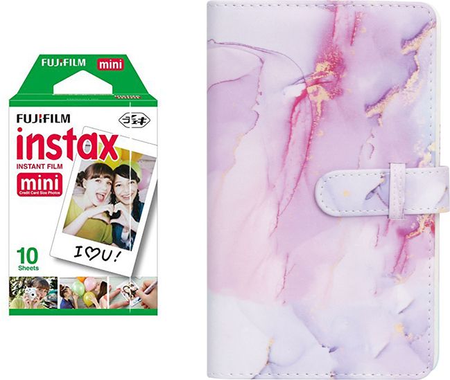 FUJIFILM Instax Mini 10X1 Sheets Instant Film with 96-sheet Dream Wavesalbum for mini Film Roll