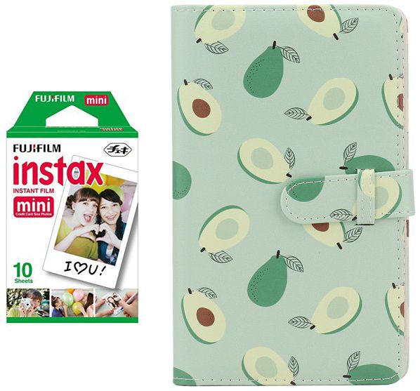 FUJIFILM Instax Mini 10X1 Instant Film With 96 pocket Avocado Album For Mini Film Roll-image-1