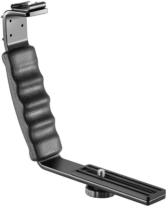 Clickgone Mounting Extension L-Bracket with Cold Shoe 1/4'' Adapter Mounting Extension L-Bracket with Cold Shoe 1/4'' Adapter Custom Flash Bracket-image-9