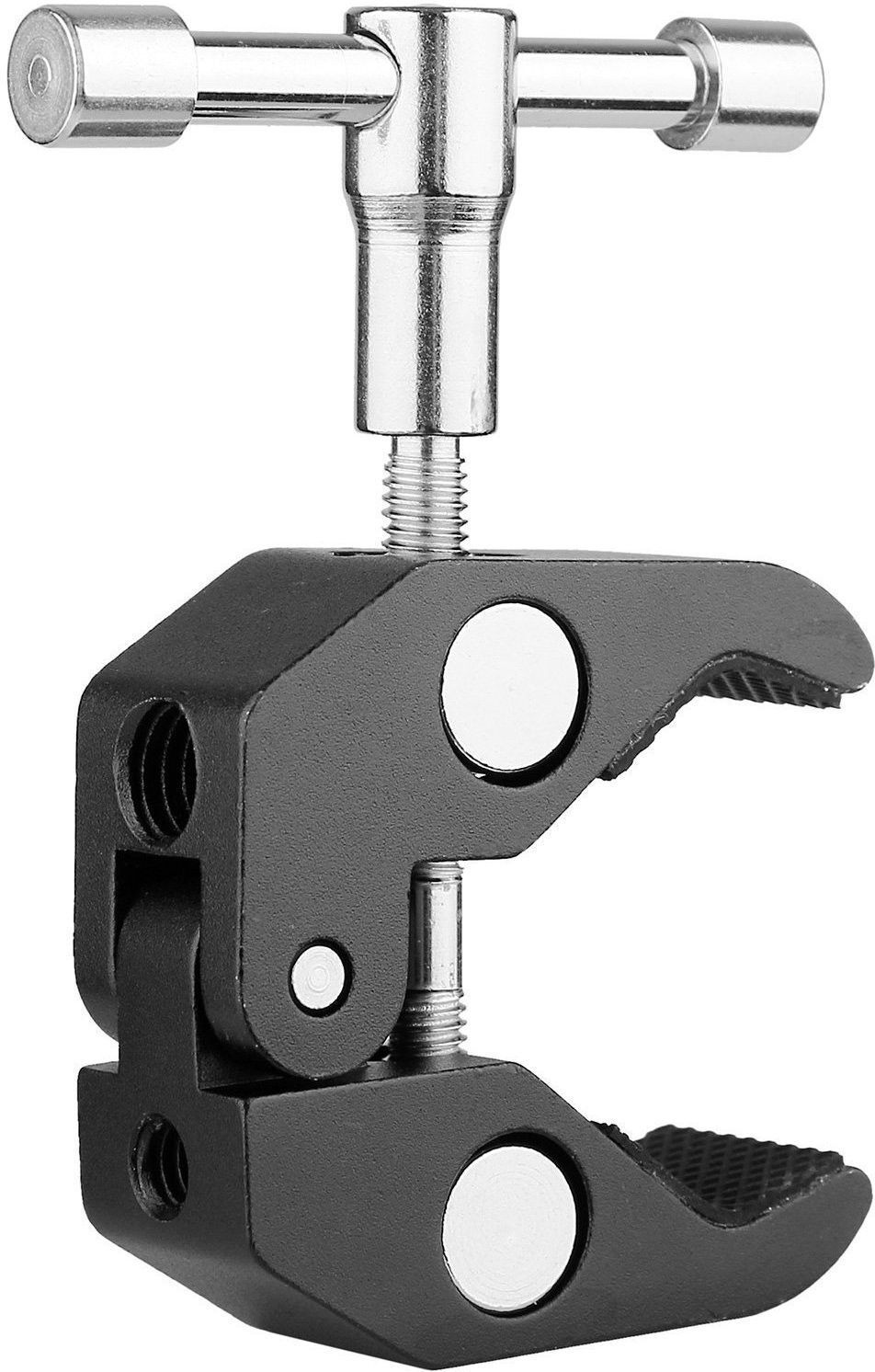 MILLETS Camera Clamp w/ 1/4" and 3/8" Thread Rod for DSLR Rig Cameras Straight Flash Bracket