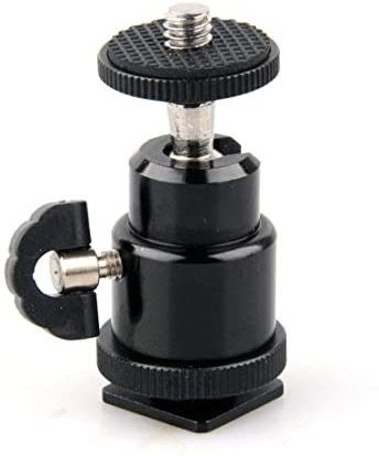 FND Adjustable Swivel Angle Mini Smart Ball Head Bracket 1/4" Hot Shoe Mount Rotating Flash Bracket-image-8