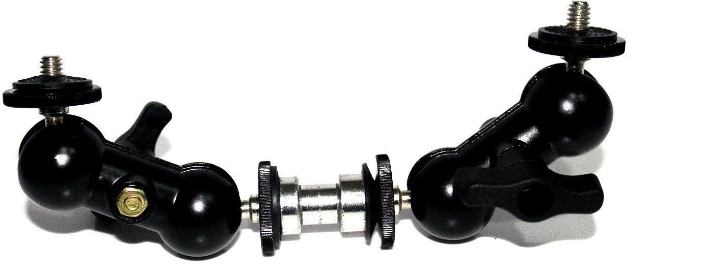 MILLETS 360 Degree 8inch Adjustable Articulating Multi Function Magic Arm Compatible with DSLR Camera Rig, LCD Monitor, LED Lights, Microphones,Smart Phone Rotating Flash Bracket