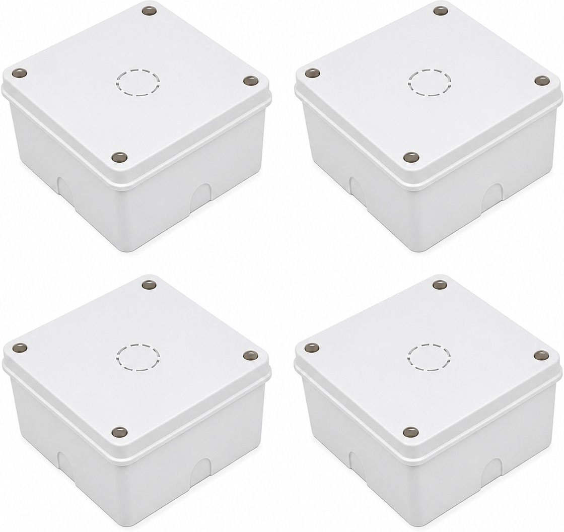 CH Enterprises (Pack of 4) 4x4 White PVC CCTV Camera Junction Box for Security Camera Housing-picture-16