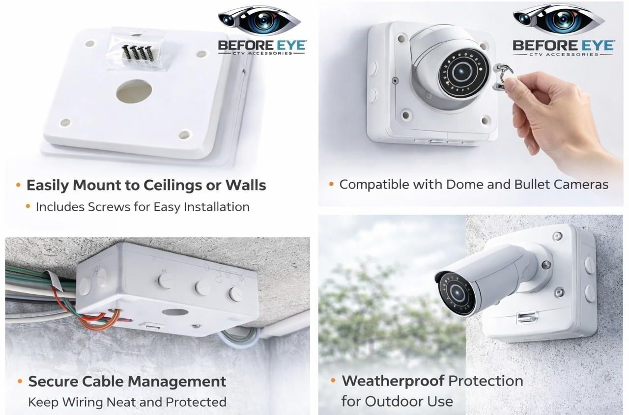 BEFORE EYE CCTV PVC BOX 4*4 (50 SET) Camera Housing