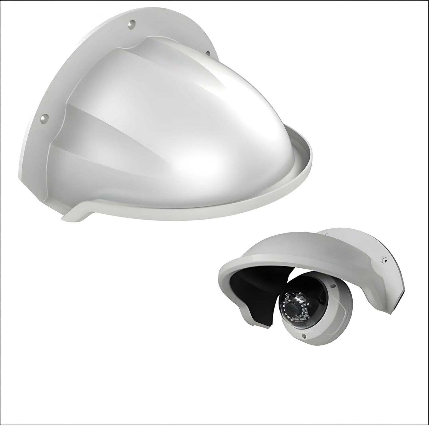 ELLOZIA CCTV Camera Outdoor Universal Sun, Rain, Dust, Shade Cover - 1Pcs White Camera Housing
