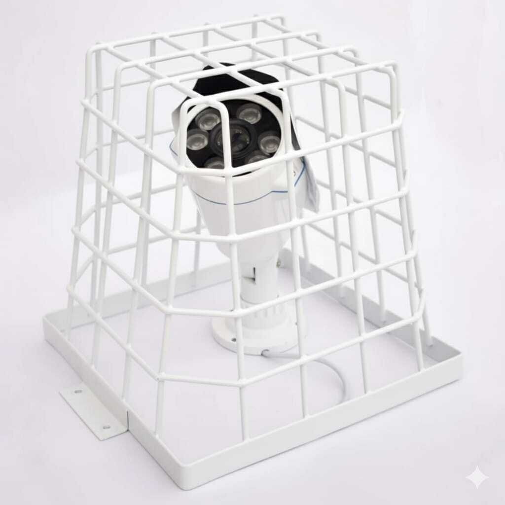 ICON CREATION STAND WALLAH Heavy CCTV Cage Protection for Bullet Camera Mount Indoor / Outdoor Camera Housing