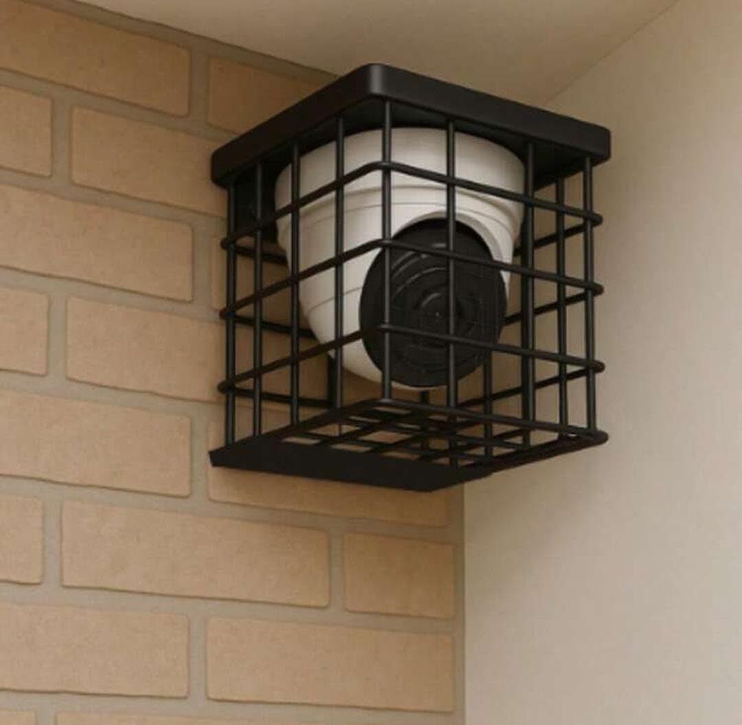 Metal CCTV Cage Jaali Security Camera Cage Guard Wall Mount Camera Baby Monitor