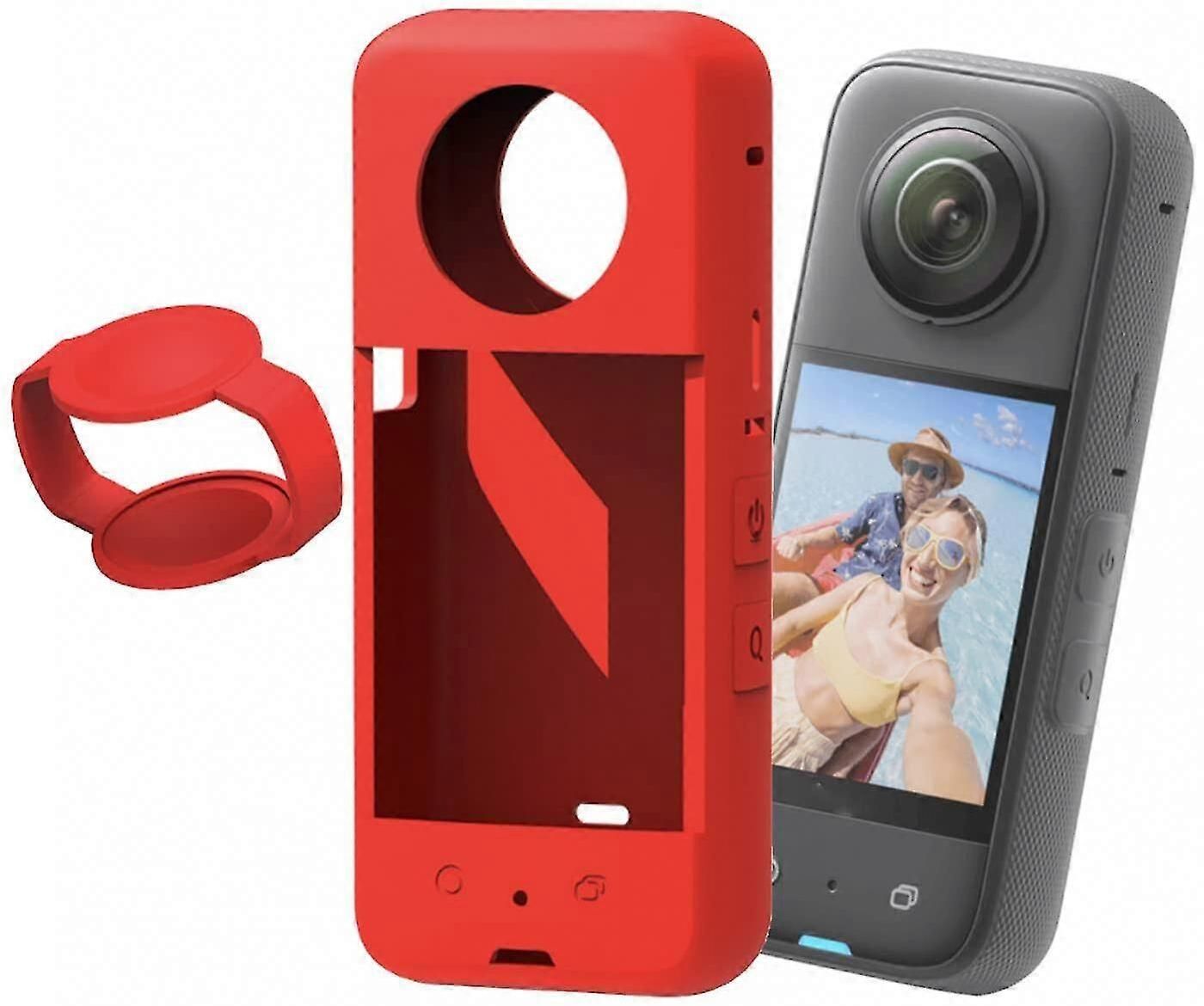 Axcess Silicone Protective Case for 360X4 Action Camera (Red) Camera Housing-image-21