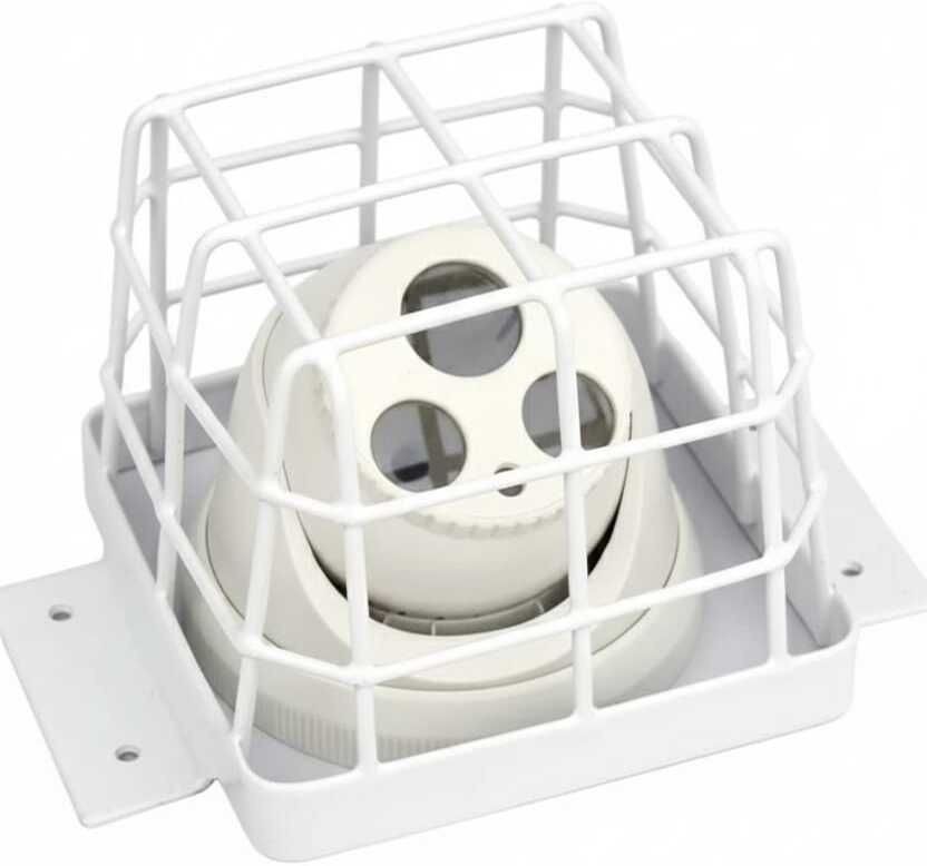 ICON CREATION STAND WALLAH Metal CCTV Cage Protection Jaali for Bullet Camera Mount White Camera Housing