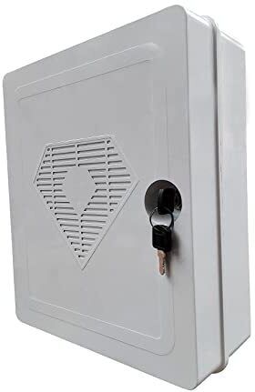 Telehatch 2U Rack Box Junction Box for DVR | ABS Fibre Plastic PVC | 13x11x5 | IP66 Camera Housing