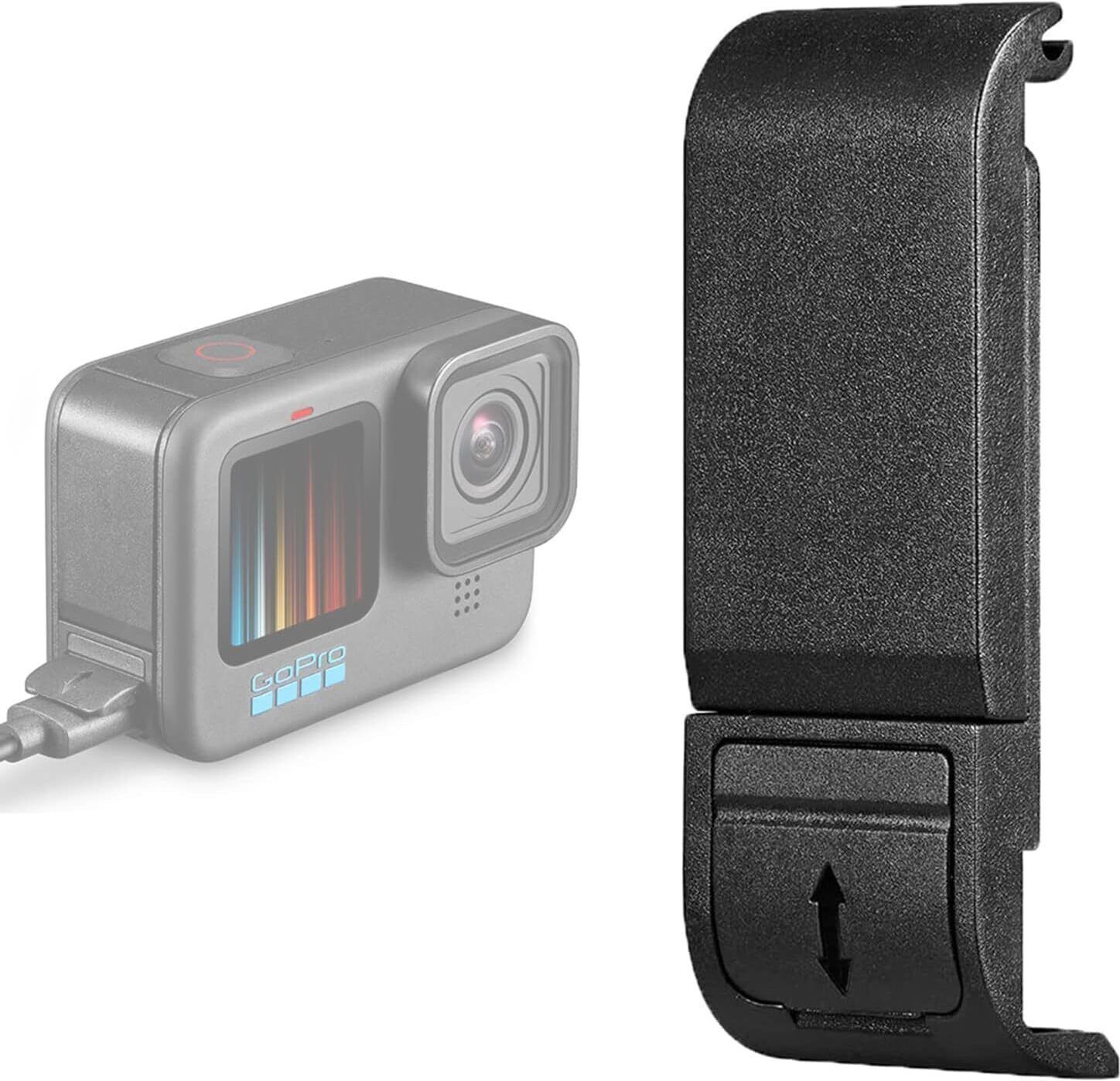 ELFOG Replacement Dustproof Side Battery Cover for GOPRO HERO 9/10/11/12 Camera Housing