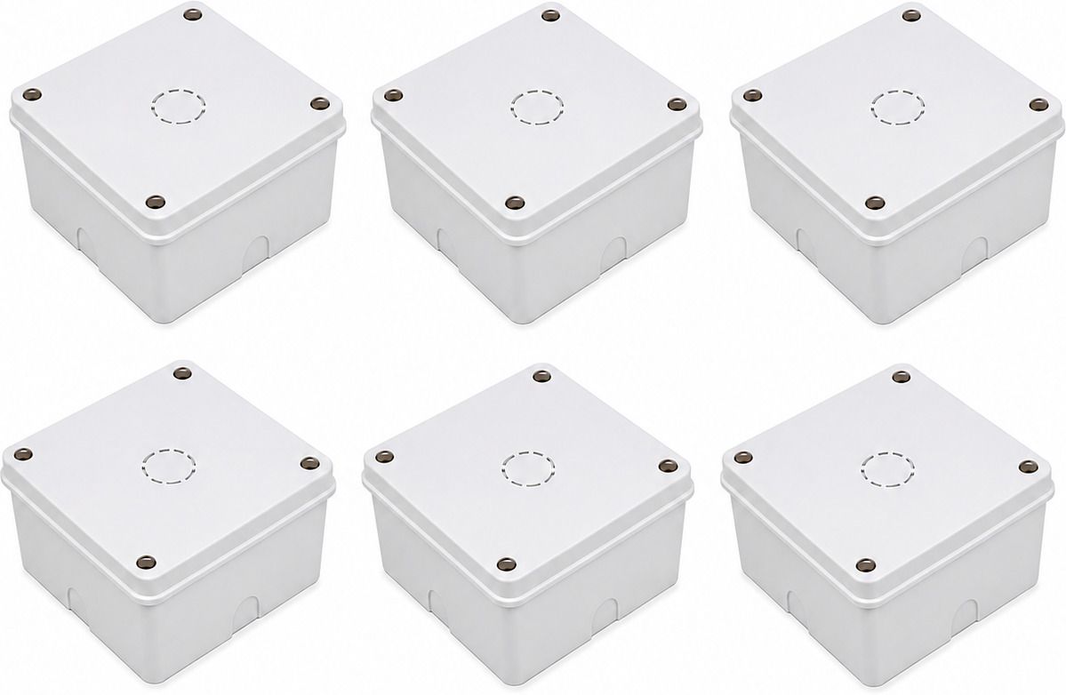 CH Enterprises (Pack of 6) 4x4 White PVC CCTV Camera Junction Box for Security Camera Housing-picture-13