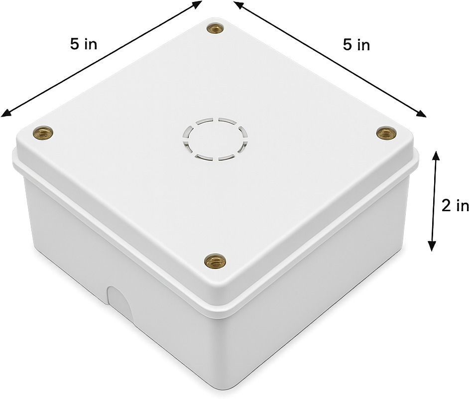 CH Enterprises 5x5 CCTV Junction Box for Security Camera | Durable PVC | White | Pack of 1 Camera Housing-picture-41