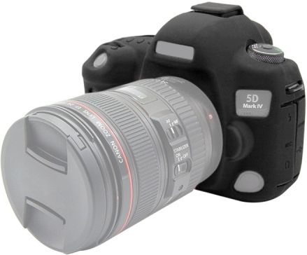 ELFOG Soft Silicone Protective Case for CANON 5D IV Camera (Black) Camera Housing