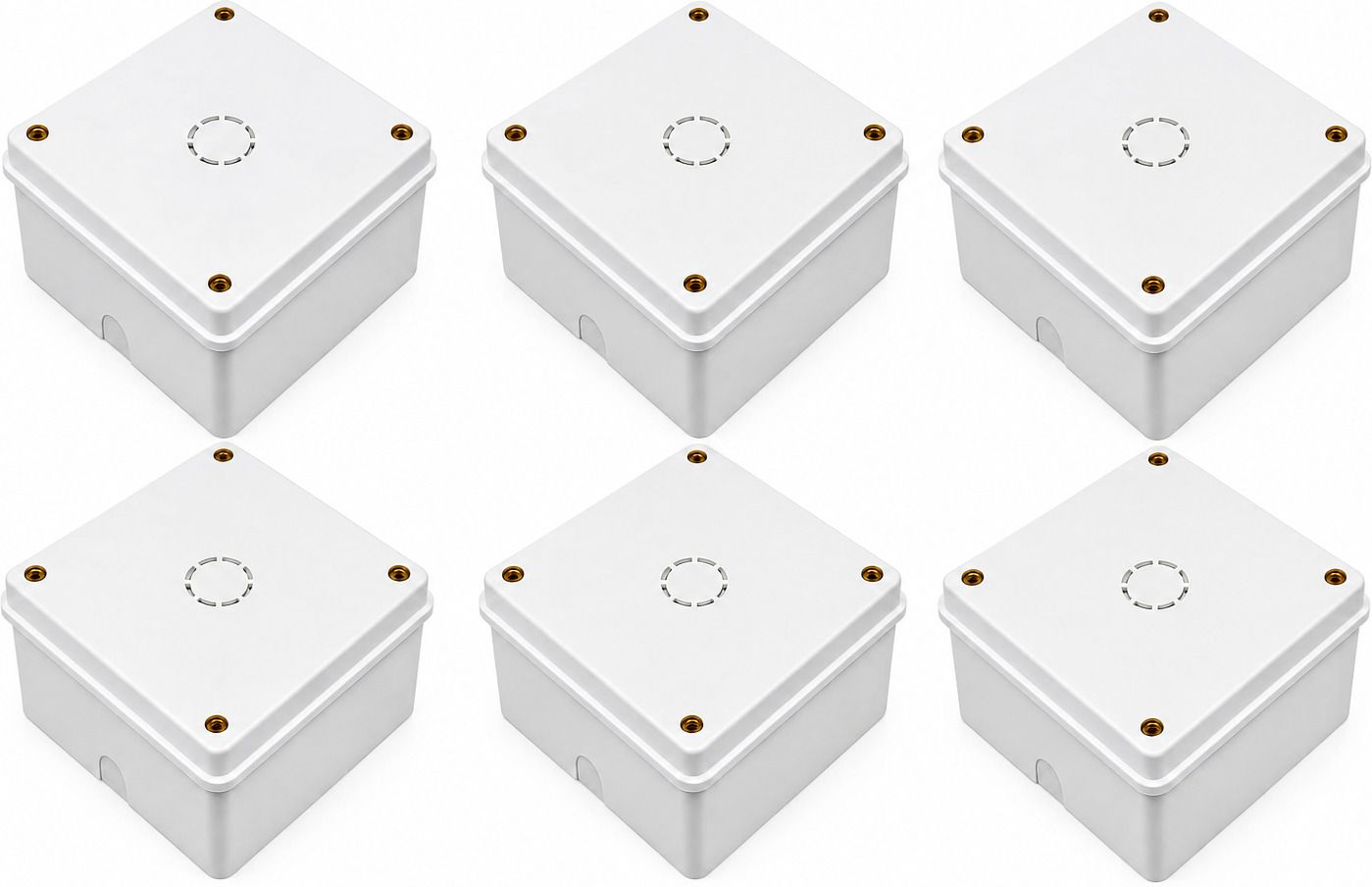 CH Enterprises (Pack of 6) 5x5 PVC CCTV Camera Mounting Junction Box, White Camera Housing-picture-38