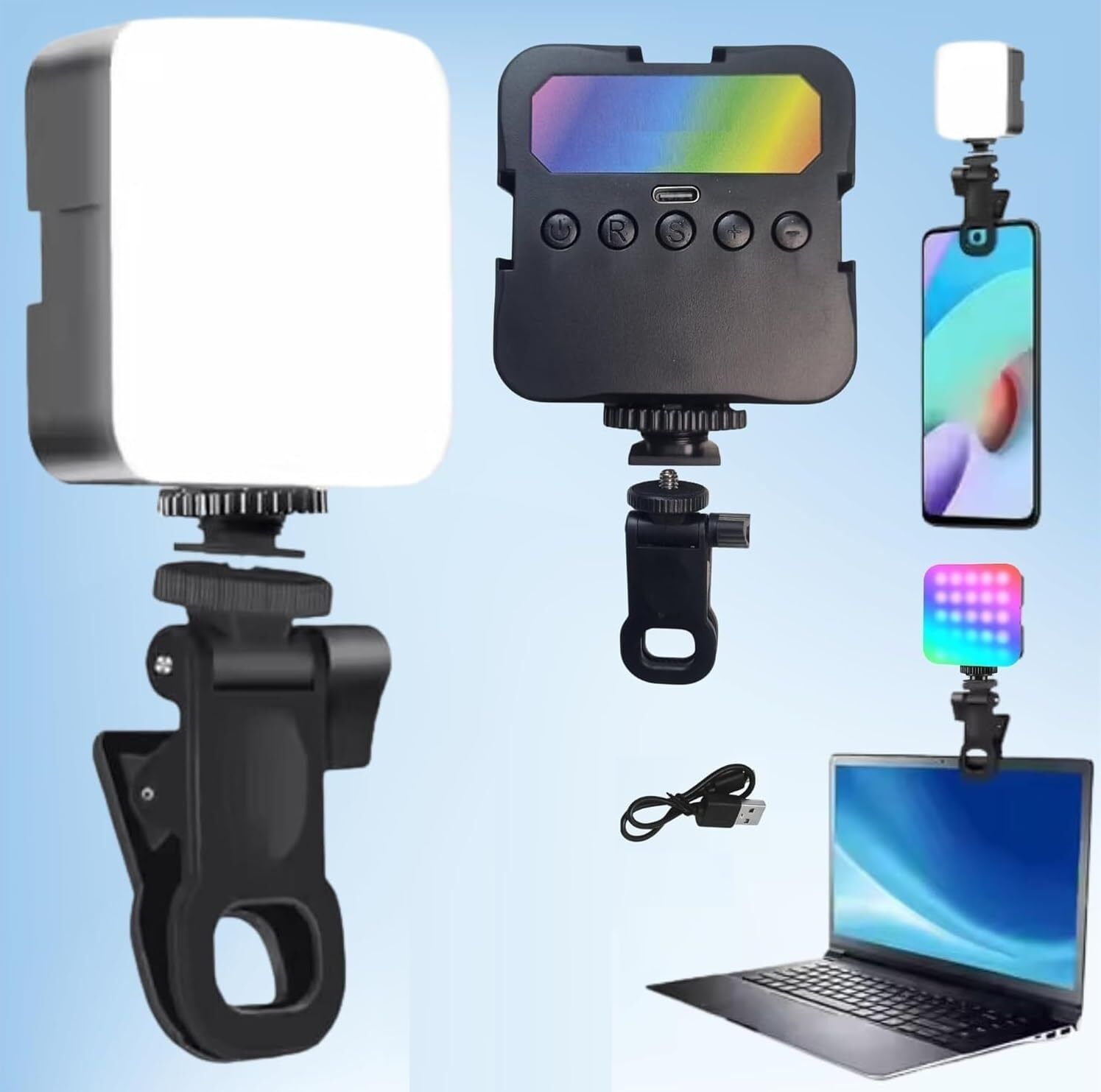 WunderVoX Portable Rechargeable LED Fill Light for Camera and Mobile 1150 lx Camera LED Light-image-46