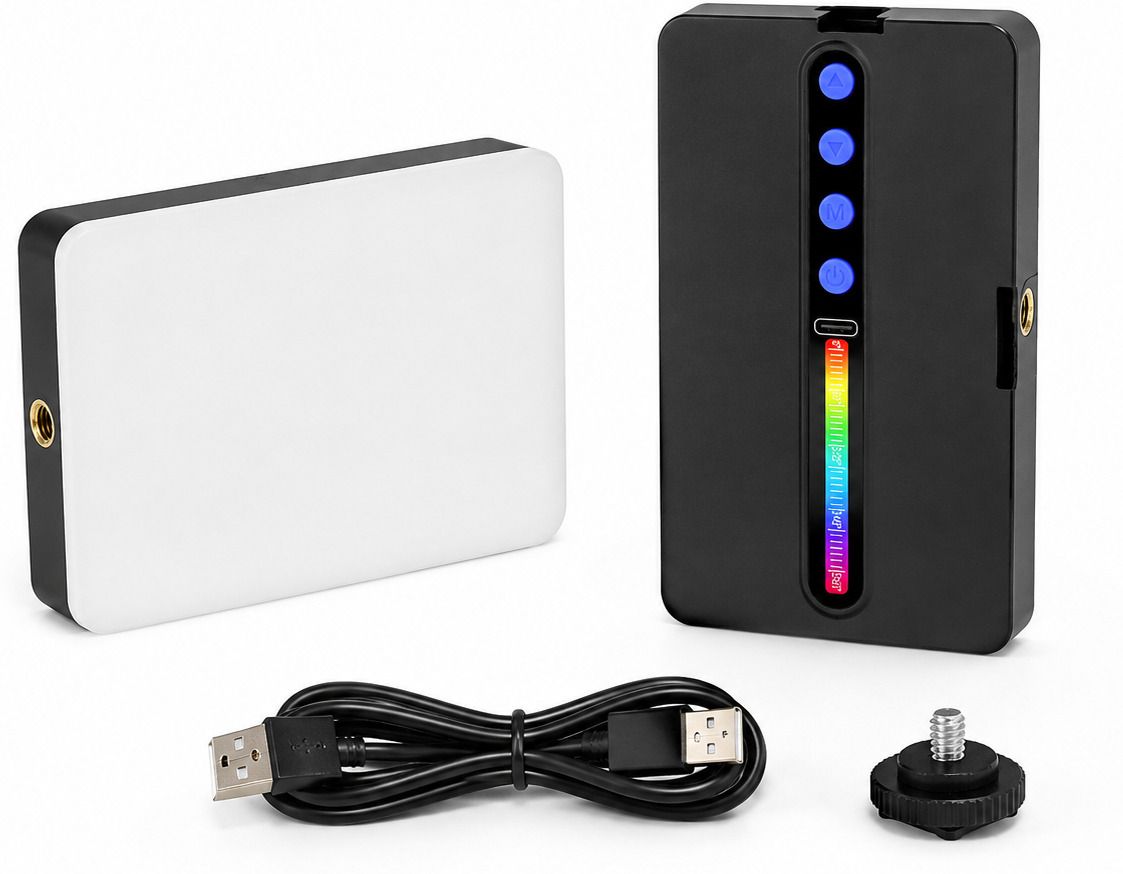 Gentle e kart M160 RGB LED Light, Portable Panel for Vlogging, Streaming & Photography 1150 lx Camera LED Light-picture-20