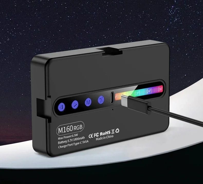WunderVoX M160 Rechargeable Pocket Fill Light for Content Creation Setup 1150 lx Camera LED Light-image-16