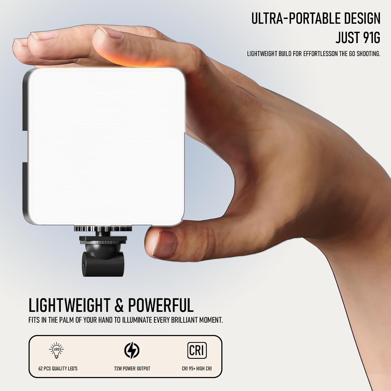 WunderVoX LED Video Light for Phone, Camera, Laptop, Meeting, Photography, and Lighting 1150 lx Camera LED Light-image-13