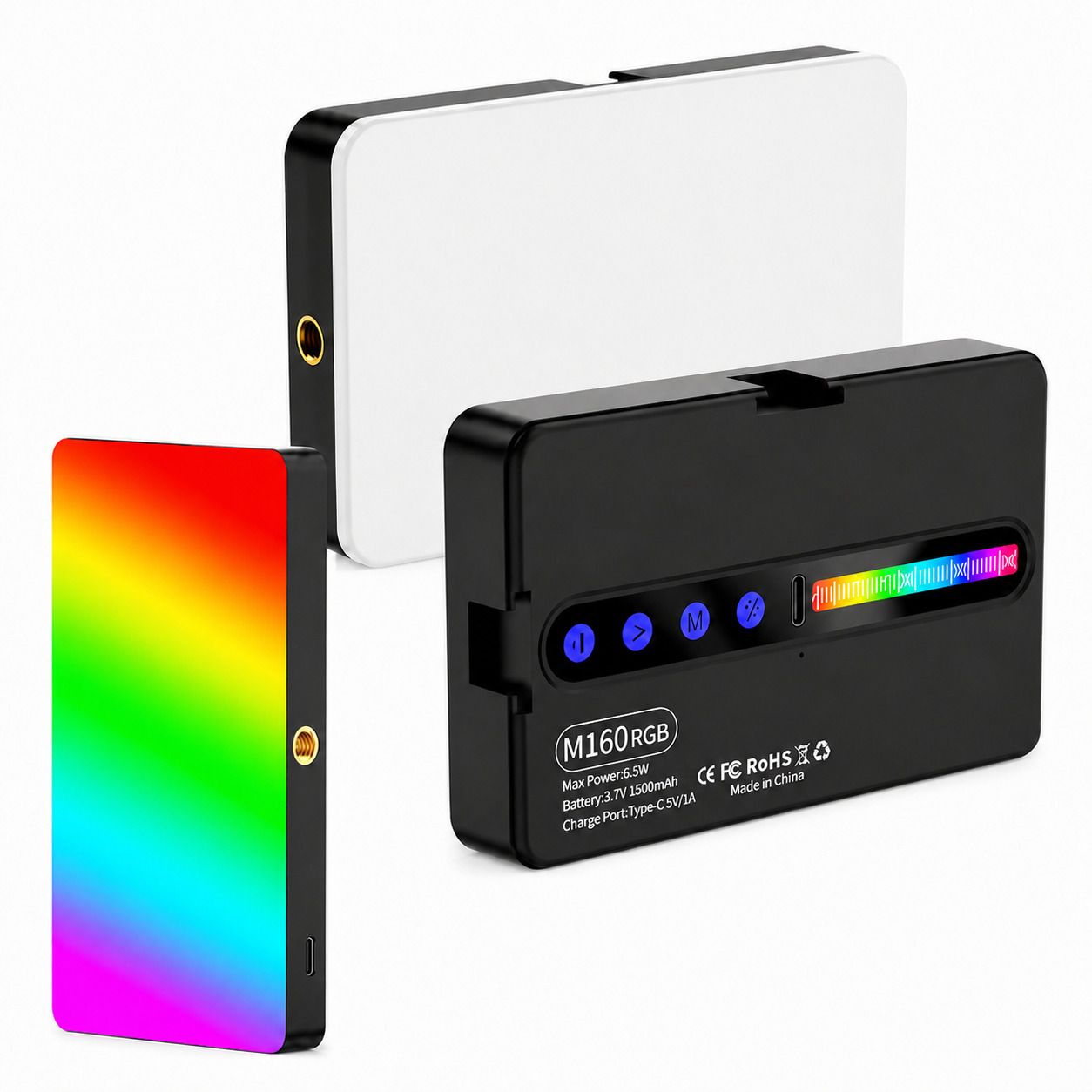 Primate RGB LED Video Light for Camera & Phone | Dimmable Vlogging Light 1800mAh Tripods 1250 lx Camera LED Light-image-28