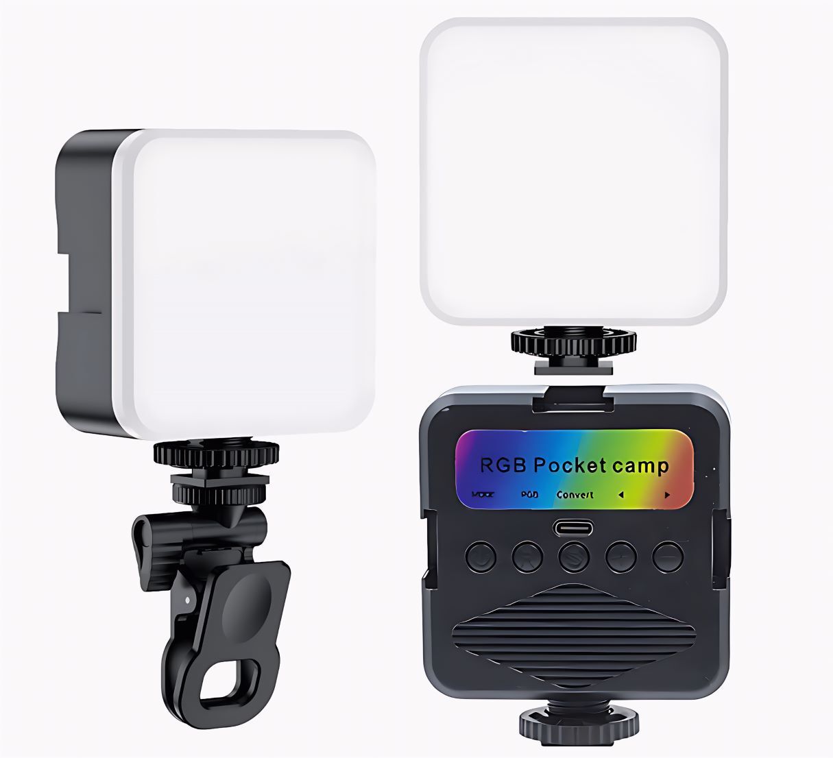 koccido LED Video Light for Phone, Camera,, Laptop with Clip 100 lx Camera LED Light