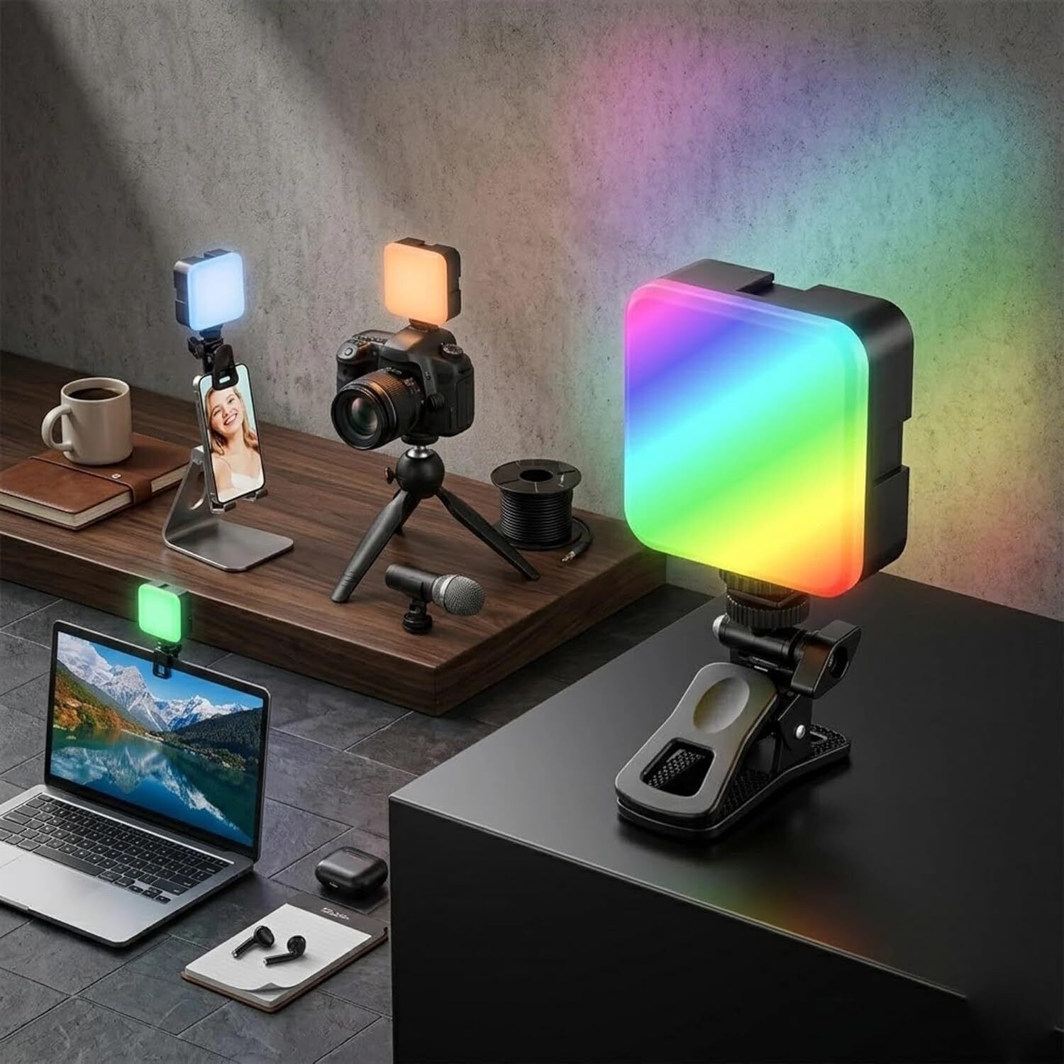 WunderVoX Rechargeable Photography Fill Light for Camera and Smartphone 1150 lx Camera LED Light-image-2