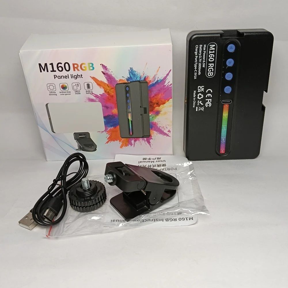 WunderVoX M160 RGB Photography Fill Light for Portraits & Product Shoots 1150 lx Camera LED Light-image-0